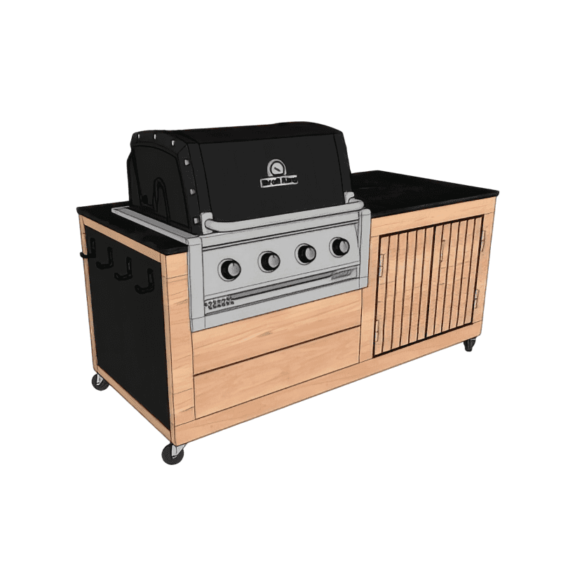 LULU La Nantaise XS pour Broilking Baron ou Regal 420. 1 porte, 2 tiroirs.