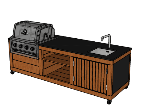 LULU Prestige G+E – emplacement barbecue gaz et évier