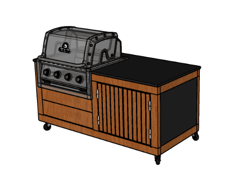 LULU Prestige XS G – emplacement barbecue gaz encastrable