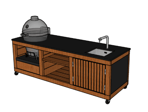 LULU Prestige K+E – emplacement Kamado et évier