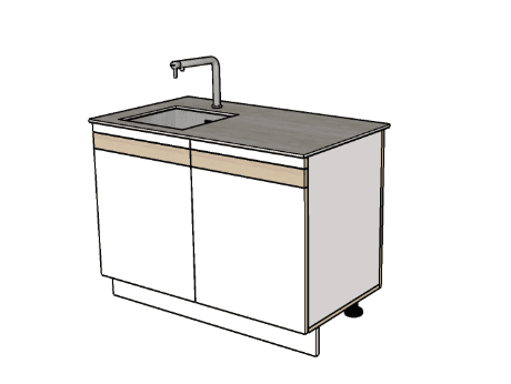 MADO 120 E – évier intégré