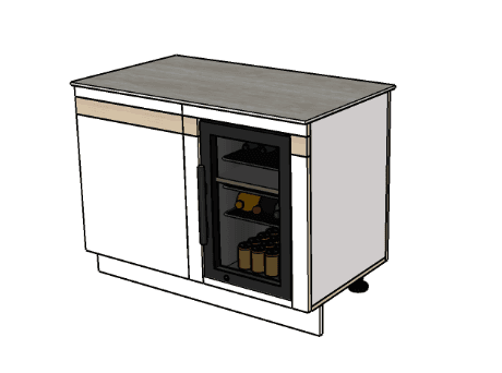 MADO 120 F – frigo intégré