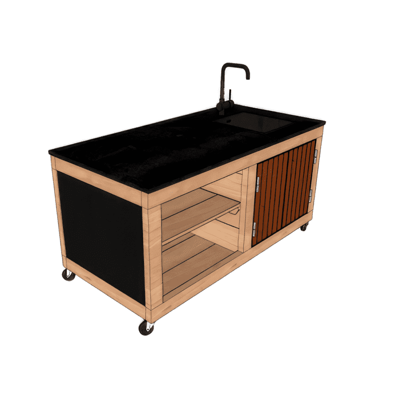 LULU La Nantaise XS avec évier/mitigeur. 1 porte, 1 étagère