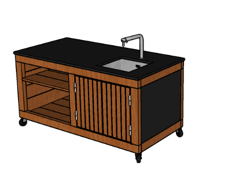 Lulu Prestige XS E – plan de travail évier intégré