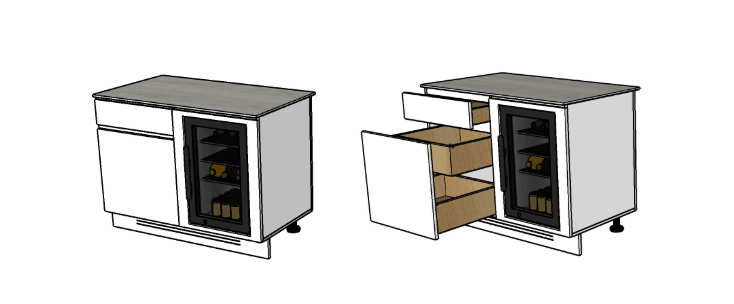 MADO PRESTIGE 120 C+F – casserolier et frigo intégré