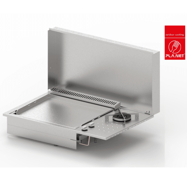 Plancha gaz encastrable – OASI 80 Lisse + Feu dual