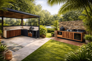 Lire la suite à propos de l’article 10 idées de cuisines extérieures sur-mesure pour sublimer votre jardin