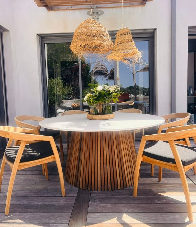 Alma sur mesure – Table extérieure haut de gamme personnalisable – prix sur devis