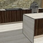 Croquis cuisine extérieure projet architectural haut de gamme