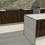 Croquis cuisine extérieure projet architectural haut de gamme