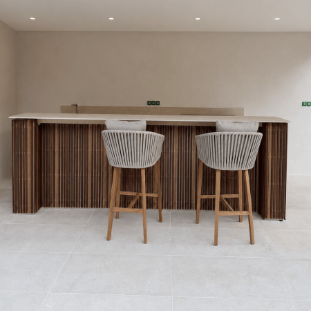 Cuisine exterieure haut de gamme luxe moderne configuration bar